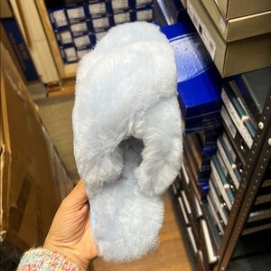 Cozy Light Blue Fuzzy Slippers